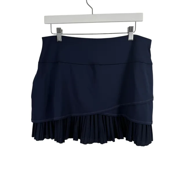 Lucky in Love Navy Blue Athletic Tennis Skort Pickleball Golf Womens Large - Image 2