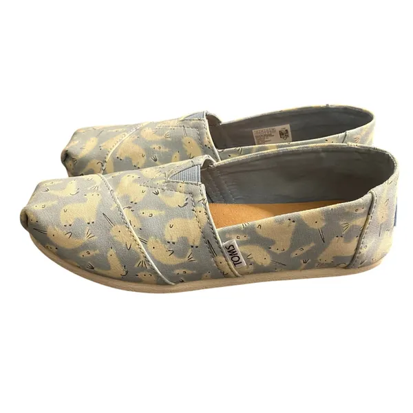 TOMS Classic Alpargata Arctic Animal Narwhal Seal Print Canvas Shoes Women’s 7.5 - Image 2