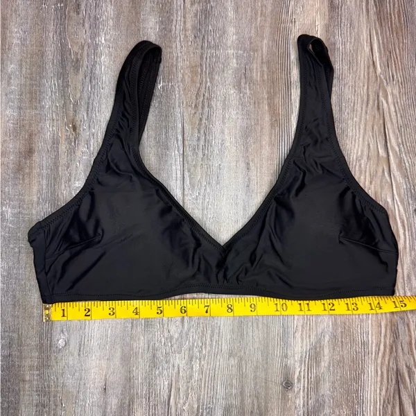 Aerie Womens Black Bikini Swim Top Scoop Neck Basic Neutral Plus Size XL - Image 8