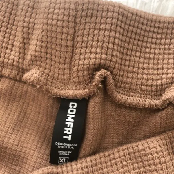 Women’s Waffle Knit Pajama Pants - Brown - Image 4