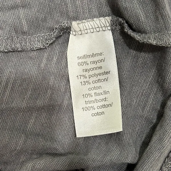 Maurices Gray Sleeveless Criss-Cross Back Shirt Crochet Detail Tank Top Size L - Image 5