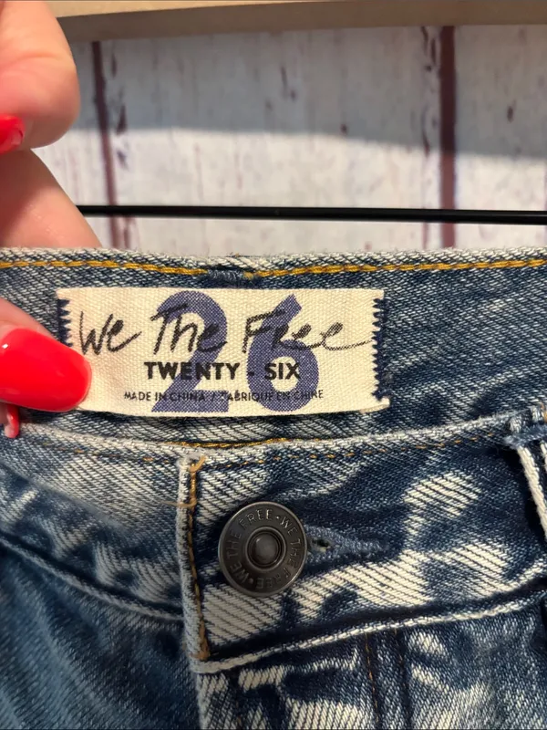 NWOT Free People We The Free Shortie Cut off Jean Shorts - Image 3