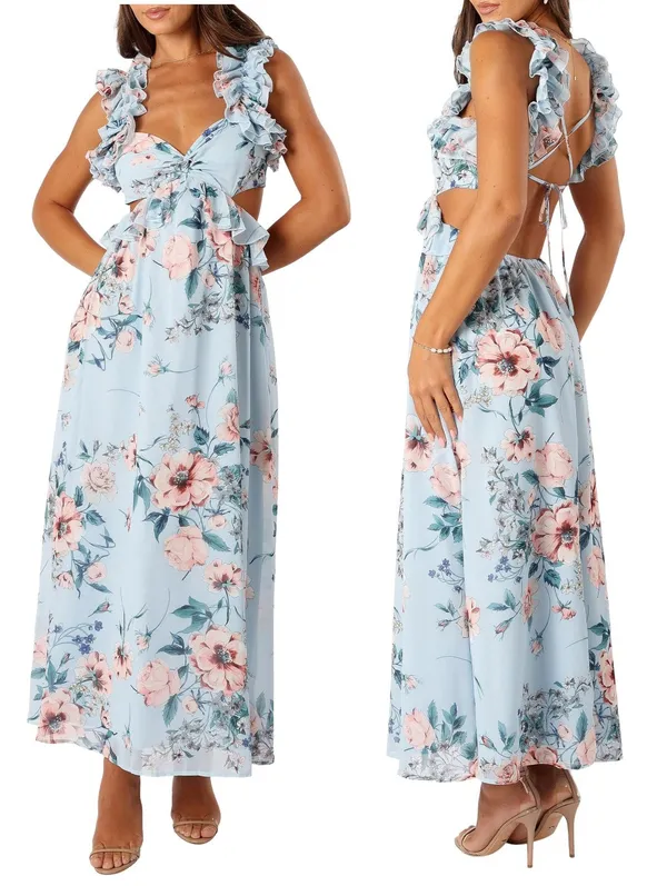 Petal & Pup Lucah Floral Print Ruffle Dress - Image 2