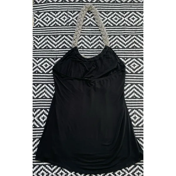 Cable & Gauge Black Braided Chain Halter Top - Image 11