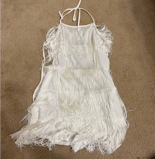 SheIn White tassel dress - Image 2