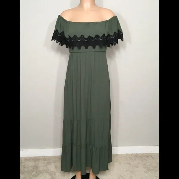 Romeo & Juliet couture olive green maxi dressNWOT - Image 9