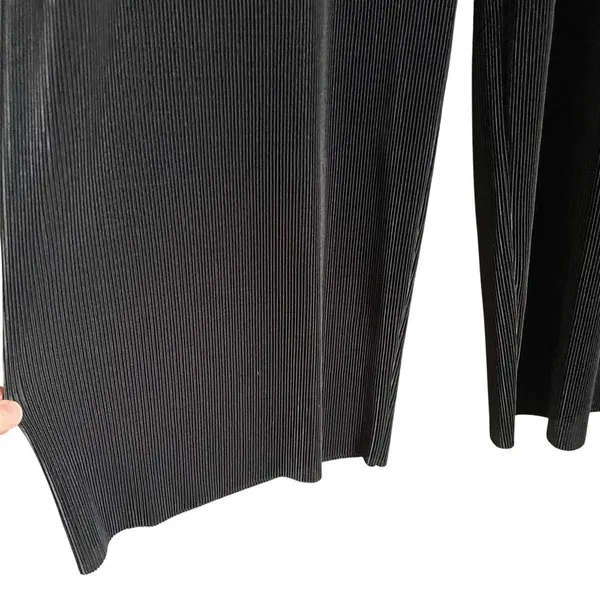 Express Tricot Minimalist Black Trouser Pleated Pull on Pants sz Medium Neutral - Image 9