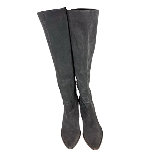 Dolce Vita Kylar Gray Suede Tall Knee‎ High Heeled Point Toe Boots Size 7.5 - Image 3