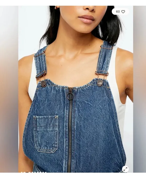 Free People Sunkissed Short Overalls, Sz 4 NWT - Image 2