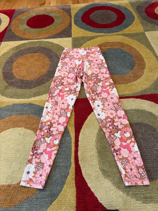 Offline by Aerie Real Me 7/8 Leggings High Rise Crossover Waistband Floral M - Image 5