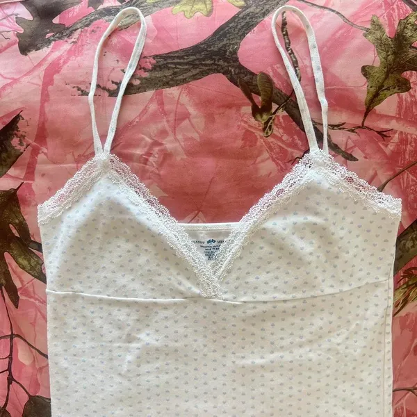 Brandy Melville blue amara lace cami tank top - Image 6