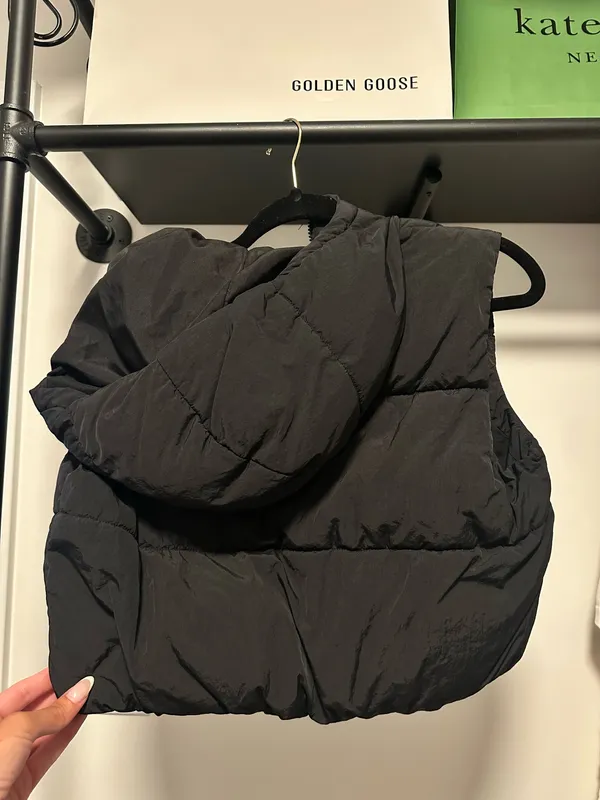 crop puffer vest Black Size XXS - Image 3