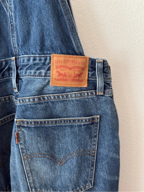 Levi’s Orange Tab Front Zip Overalls 28 - Image 10