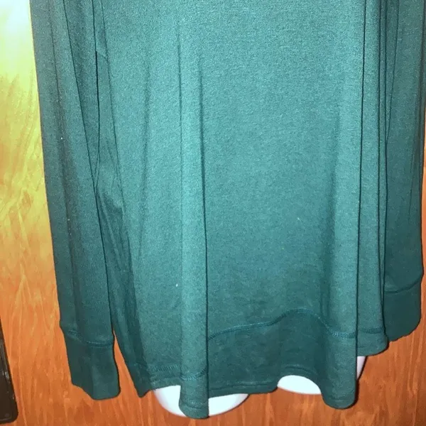 Women's Dark Green Long Sleeve Tunic Top - Size M - Image 5