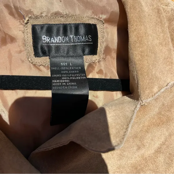 Brandon Thomas Suede Jacket size large y2k fall winter leather‎ aesthetic - Image 5