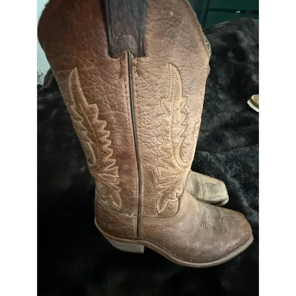 Abilene Women's Oiled Cowhide Cowgirl Boot Square Toe 6 - Image 4