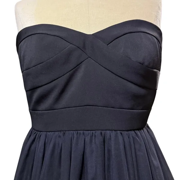 Donna Morgan 2‎ Strapless Silk Ombre Dress Black Green Wedding Guest Fairy Y2K - Image 3