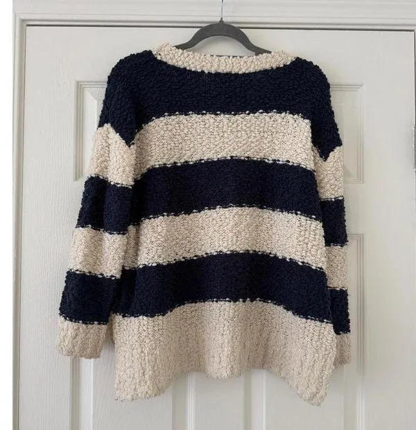 POL Striped Sweater Oversized Medium - Image 2
