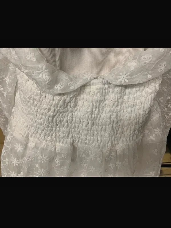 NWOT Lulus Sophisticated Darling White Eyelet Off-the-Shoulder Mini Dress Size S - Image 9