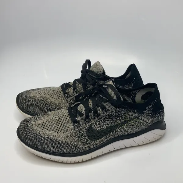 Nike Free Run sneakers‎ black gray white size 8.5 - Image 9