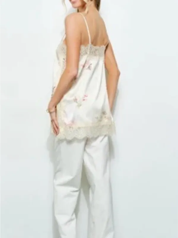 White Floral Satin Lace - Image 6