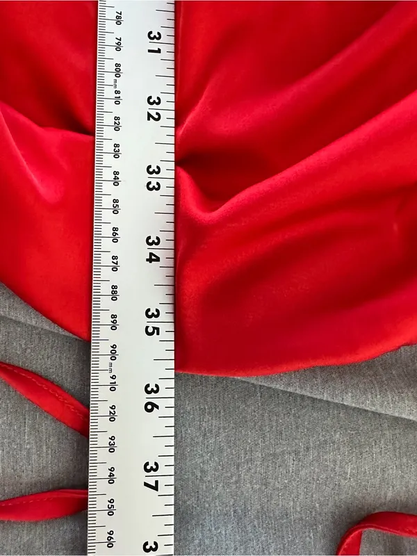 Princess Polly Mateo Mini Dress Red Size US 2 Ruched Satin Cowl Neck NWT - Image 8