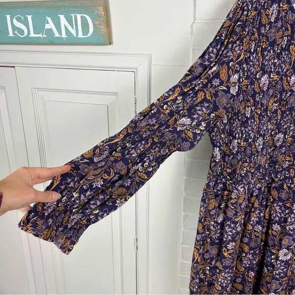 Universal Thread Purple Floral Smocked Dress Size 2X - Image 7