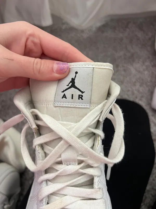 Women’s Air Jordan 1 Mid white snakeskin - Image 3