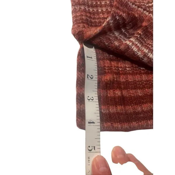 a.n.a pullover Mock Sweater Sz L Rust/White/Brown NWT - Image 8