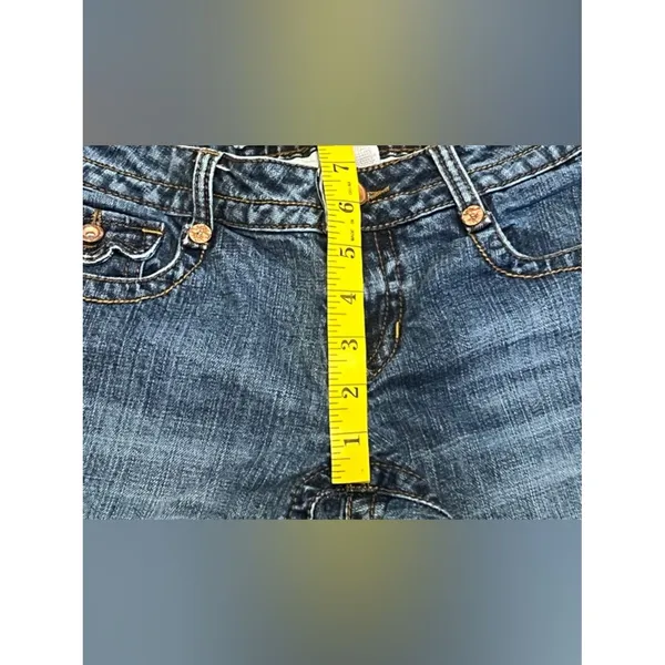 Seven7 Flare Lowrise Jeans Size 26 Iconic "7" branding back pocket - Image 7