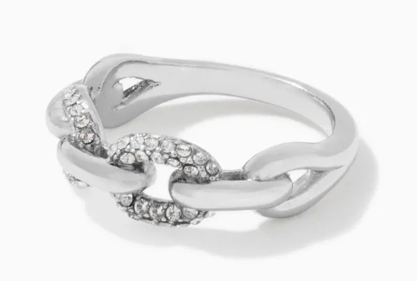 NWT Silver Frozen Chain Ring Size 8 by Stella & Dot, Classic Everyday Ring 💍 - Image 2