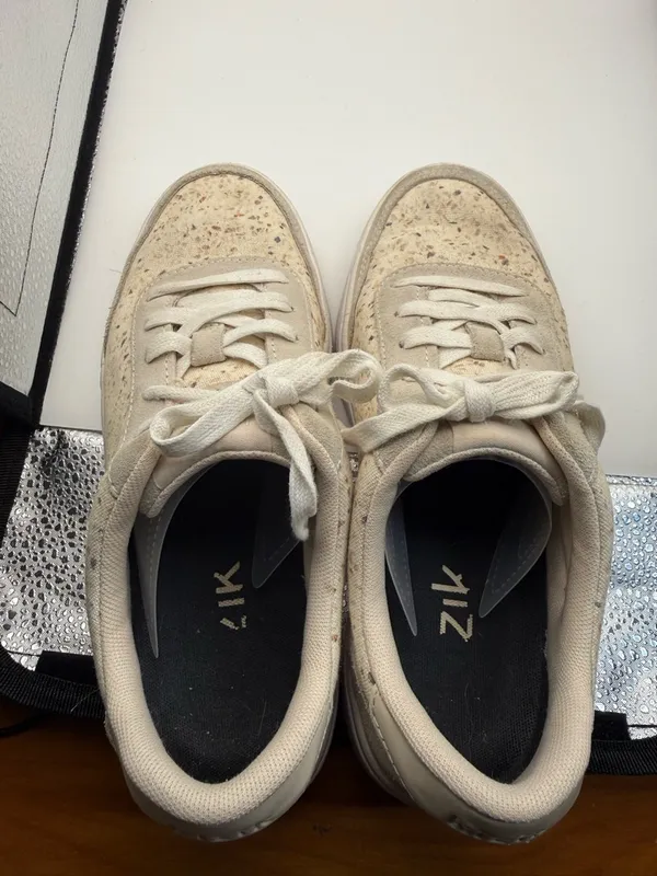 Kizik Prague Shoes Women Size 7‎ WIDE beige Speckled Comfort Casual Sneakers - Image 7