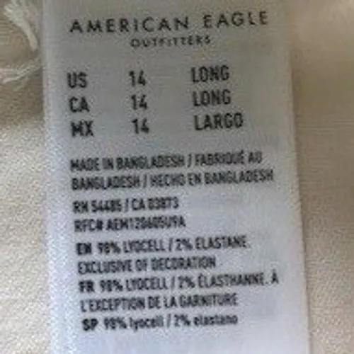 American Eagle Womens Cargo Pants Beige Size 14 Parachute Utility Y2K Drawstring - Image 5