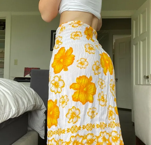 Orange Hawaiian Skirt - Image 3