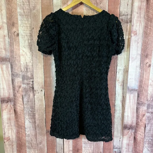 Lulus Black Always For You Black Puff Sleeve‎ Mini Dress Size Small - Image 3