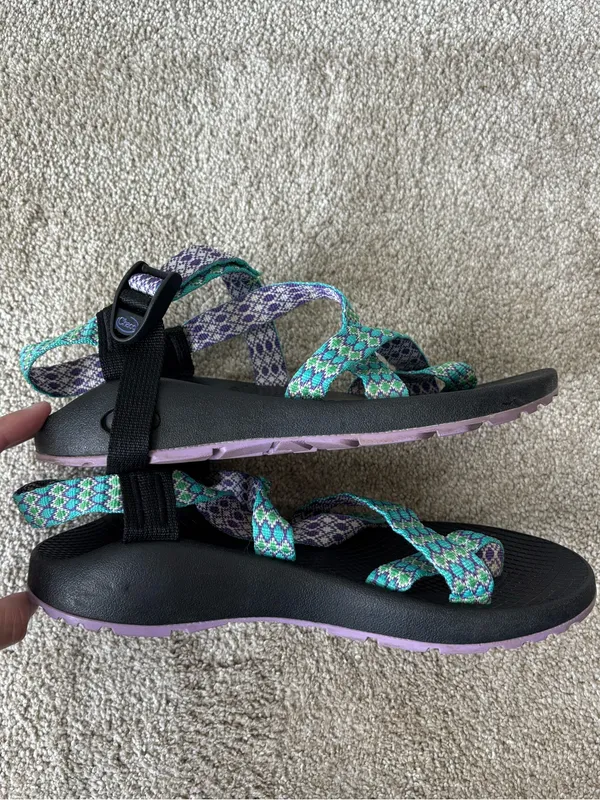 Chacos Z/2 Classic Sandals Blue Purple Geometric Strap Outdoor Activewear Water - Image 5