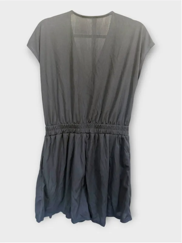 Size M Halara V Neck Short Sleeve Pocket Waffle Casual Romper - Image 3