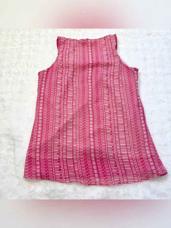 Banana Republic Women’s Pink Patterned Sleeveless Halter Top Size XS - Image 12