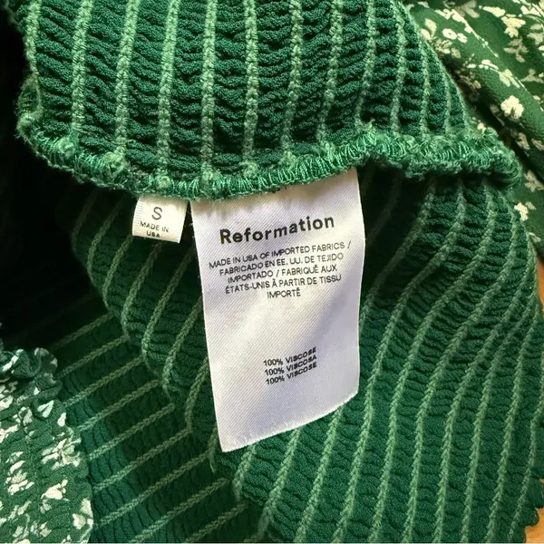 Reformation Pinto Top in Parsley Green Size Small - Image 7