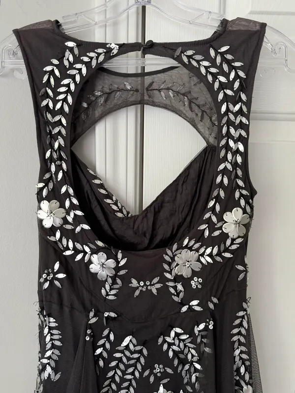 Free People Embellished Tulle Mini Dress, Size S - Image 8
