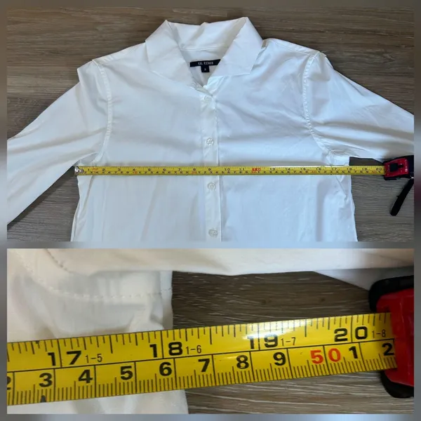 Kal Rieman Ginna Tailored Shirt Button Down Size 2 White Classic Preppy Designer - Image 6