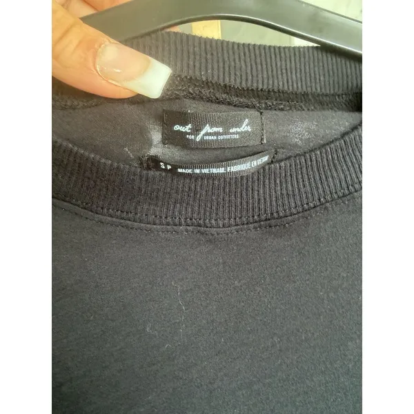Out From Under‎ Urban Outfitters Black Long Sleeve Cropped Top Size SP - Image 3
