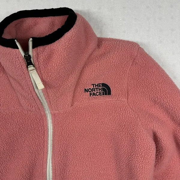 The North Face Womens Fleece Jacket Small Pink Full Zip Cozy Sherpa - Image 2