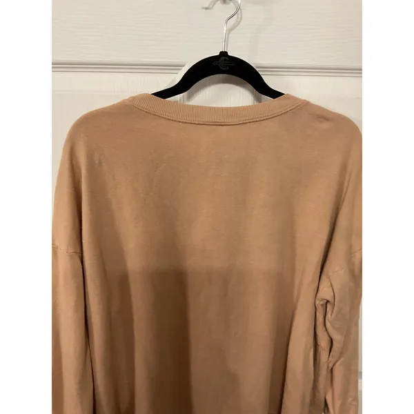 By Together Y Collection Smiley Face Sweatshirt Oversized Fleece Raw Hem, sz S - Image 7
