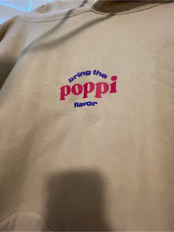 Poppi Cream Hoodie Sweatshirt - Image 2