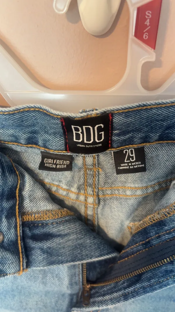 BDG Urban Outfitters Denim High-Rise Shorts Girlfriend Distressed - Image 3