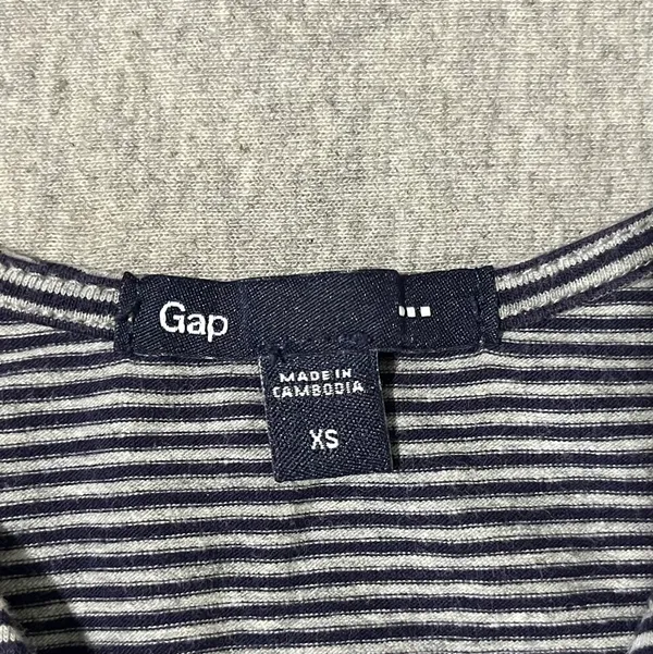 📶 Gap Gray & Navy Striped Mini Dress~Women’s XS - Image 6