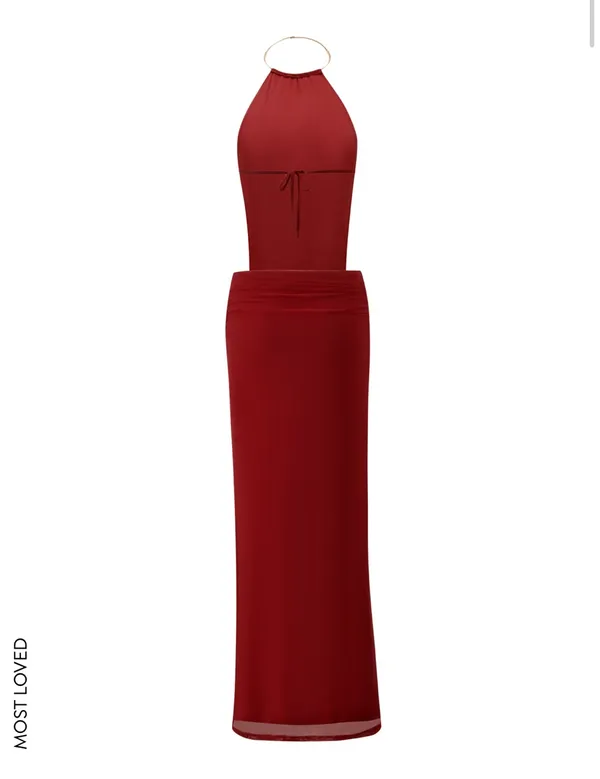 Tiger Mist Evanna Maxi Dress - Red. Size Xs. - Image 5