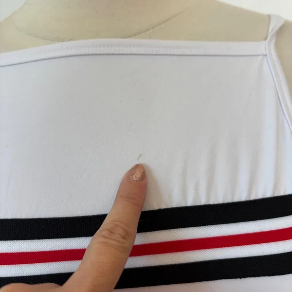 Derek Heart White Striped Butter Soft Tank Top - Image 2