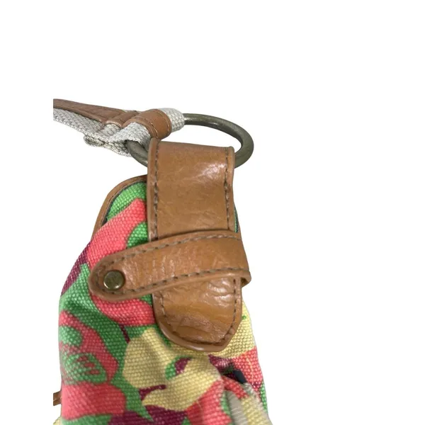 Levi’s Green Floral 70s Inspired Retro Groovy Bright Color Top Handle Bag Purse - Image 6